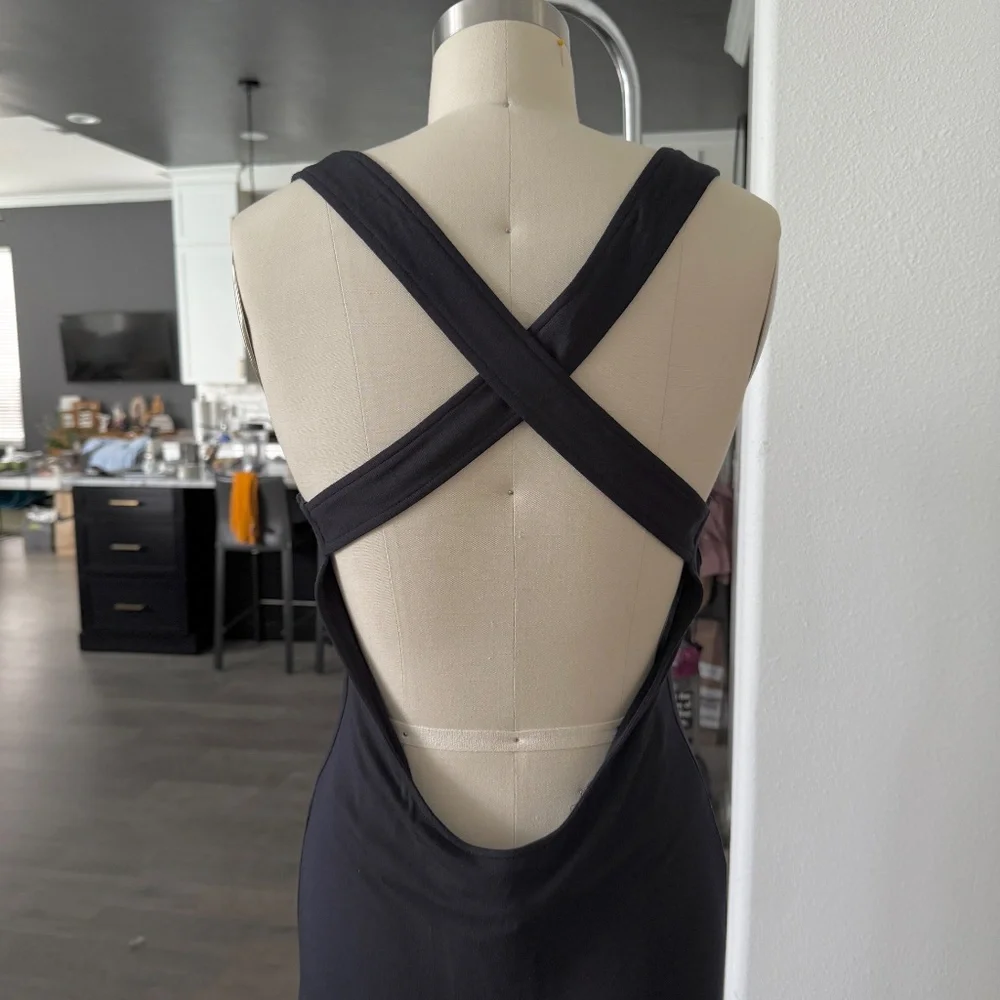 MICHAEL MICHAEL KORS Black Jersey Halter-neck Front Slit Maxi Dress Size Small‎